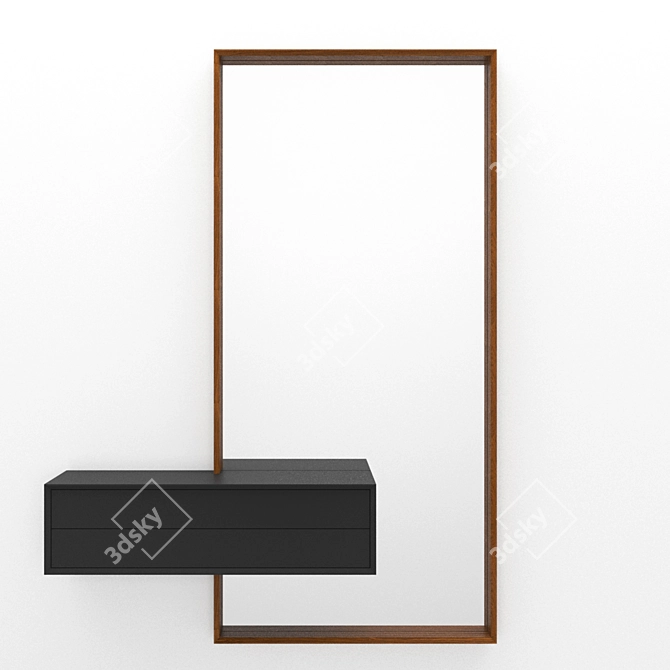 Shalet Mirror: Elegant Floor Mirror with Backlit Frame 3D model image 3