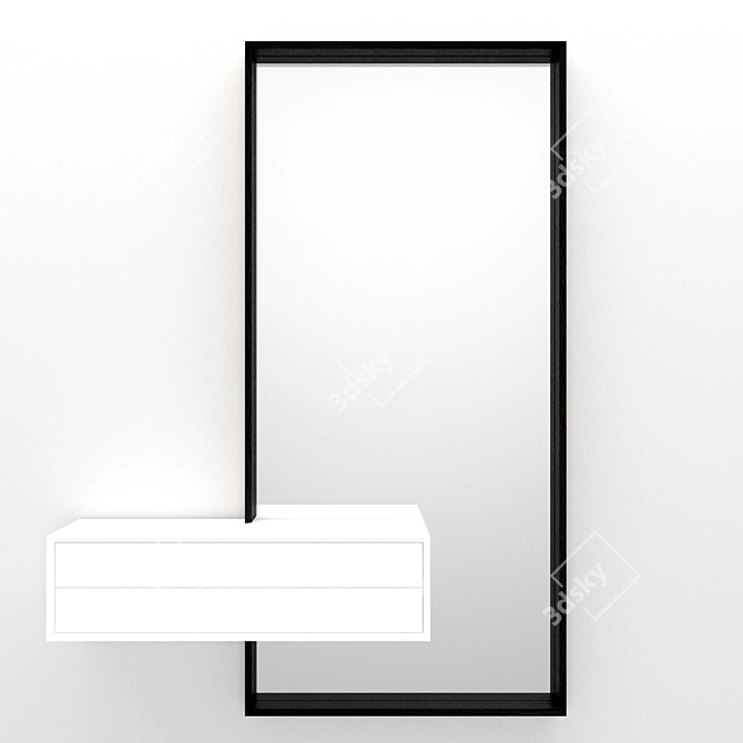 Shalet Mirror: Elegant Floor Mirror with Backlit Frame 3D model image 4