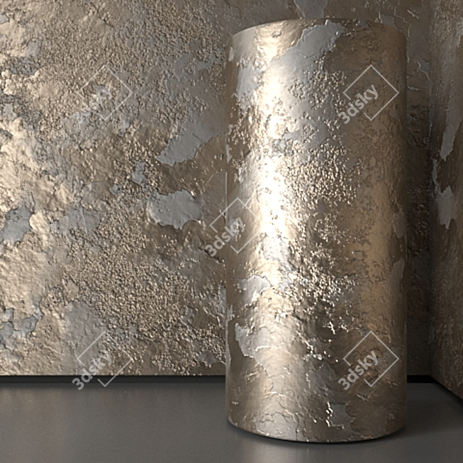 Seamless Plaster Texture for Decorations 3D model image 2