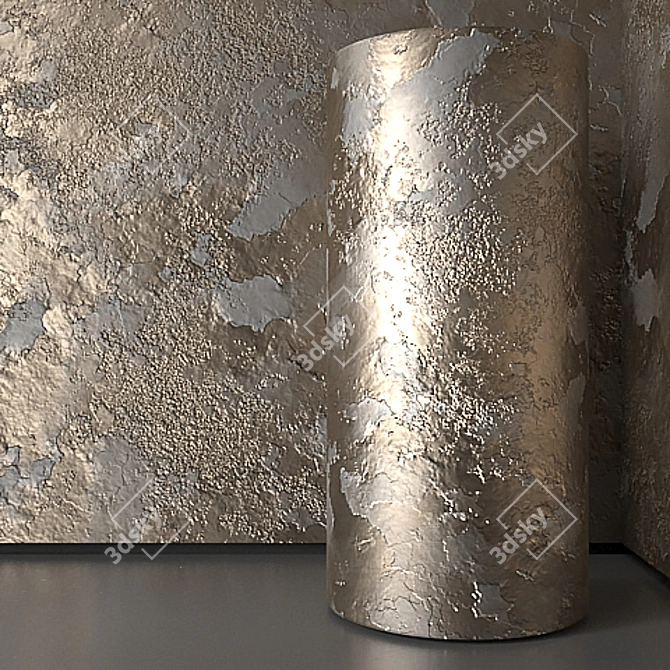 Seamless Plaster Texture for Decorations 3D model image 4