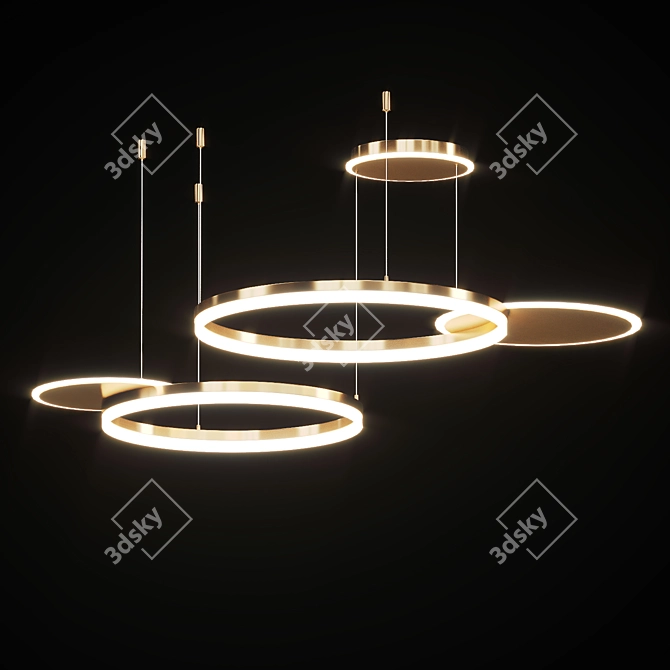 Versatile LED Ring Light Combinations 3D model image 2