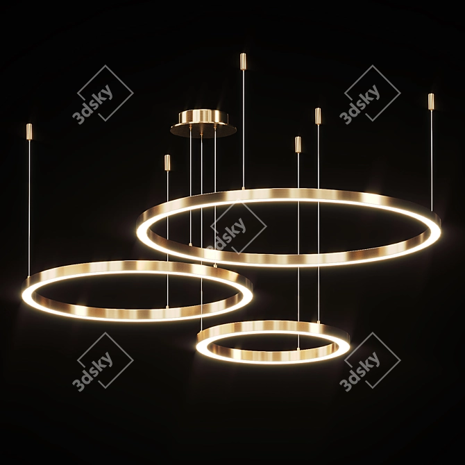 Versatile LED Ring Light Combinations 3D model image 3