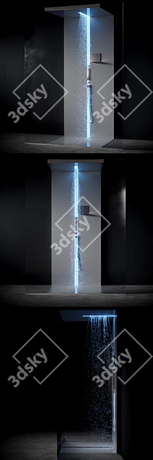 SCURETTO 990WT Walk Through Shower Enclosure 3D model image 2