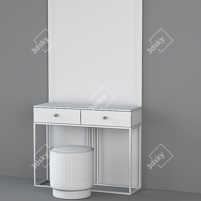 Luxury Console Dressing Table Set 3D model image 5