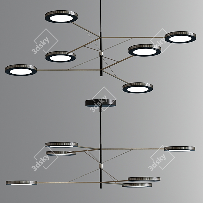 Modern Luke Pendant Light Collection 3D model image 3