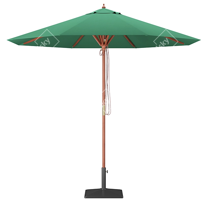 Outdoor Shade Umbrella: Stylish and Functional 3D model image 3