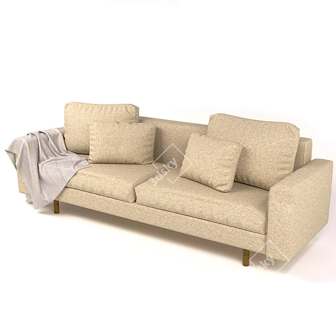 Sleek Modern Sofa  3DSMax + Marvelous - Poly 560k 3D model image 5