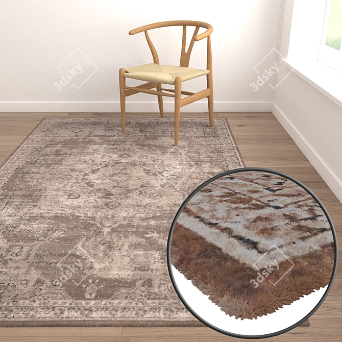 High-Quality Carpets Set 3D model image 5