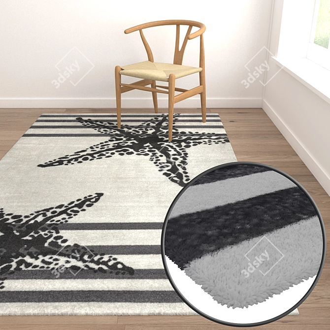 Luxury Carpets Set: High-Quality Textures 3D model image 5