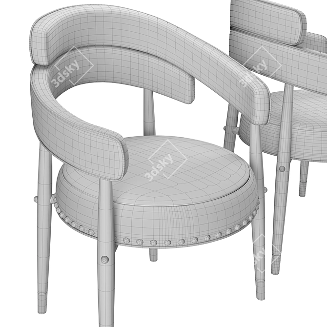 Marlene Dining Chair: Hollywood Glamour for Your Dining Room 3D model image 5