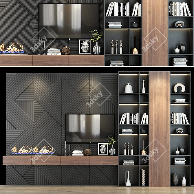  Modern TV Shelf - Elegant & Functional 3D model image 1
