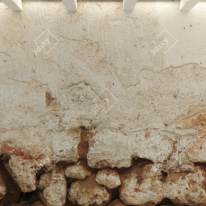 Rock Wall Texture - Seamless High-Resolution Stone Material 3D model image 3