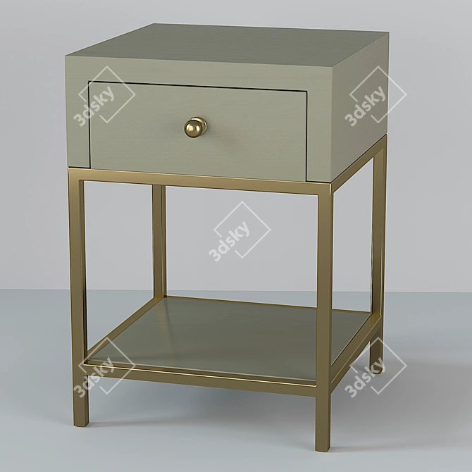 Elegant Bedside Table: Hudkoff Luxury 3D model image 2