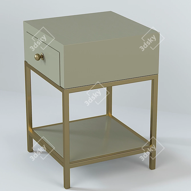 Elegant Bedside Table: Hudkoff Luxury 3D model image 3