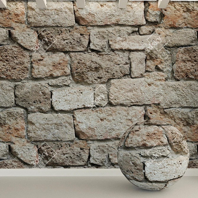 High-Resolution Stone Block: Seamless Texture 3D model image 1