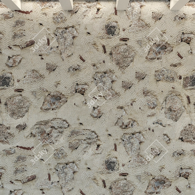 High-Resolution Stone Wall Texture 3D model image 2