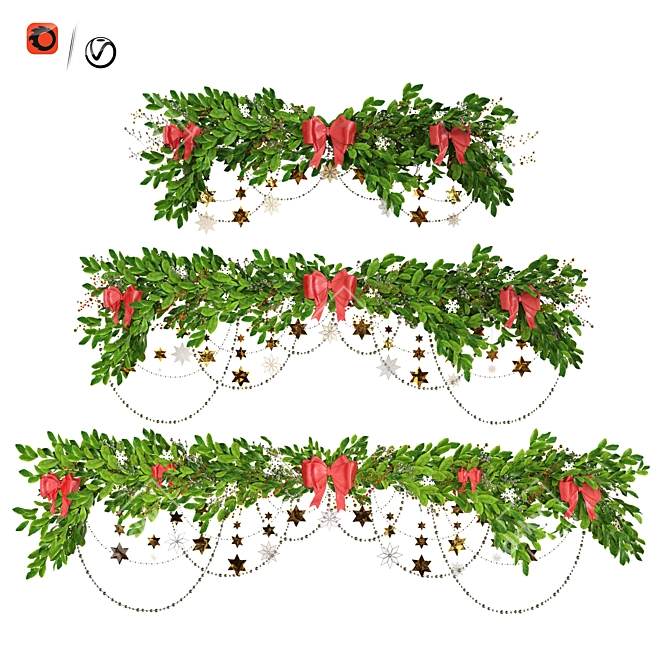 Holiday Magic Christmas Decor Set 3D model image 1