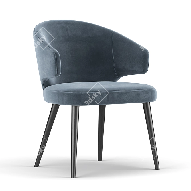 Elegant Aston Dining Chair 3D model image 2