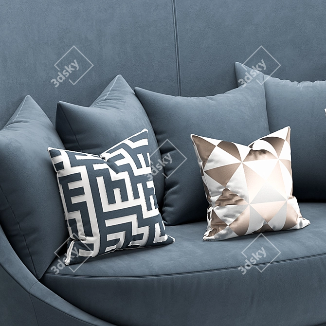Elegant Petalo Sofa: Perfect Comfort for Your Pets 3D model image 4