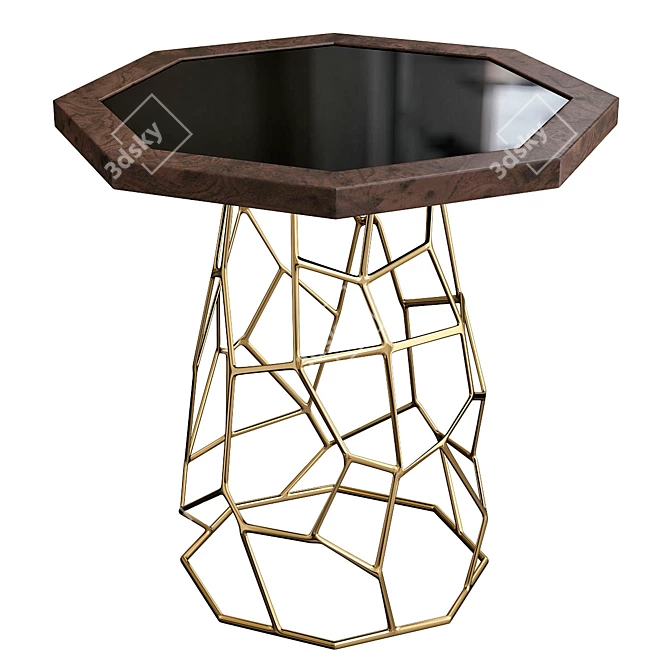 Elegant GAUDI Side Table 3D model image 1