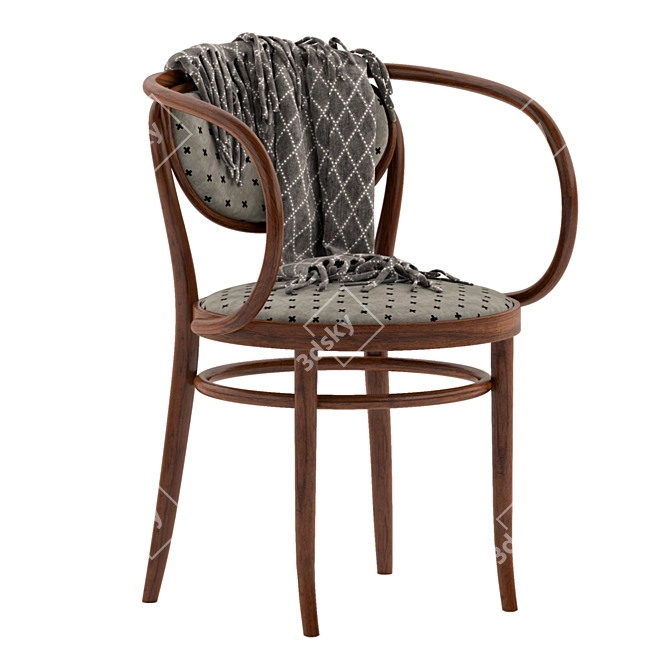 Sleek and Stylish Thonet Dining Chair 3D model image 1