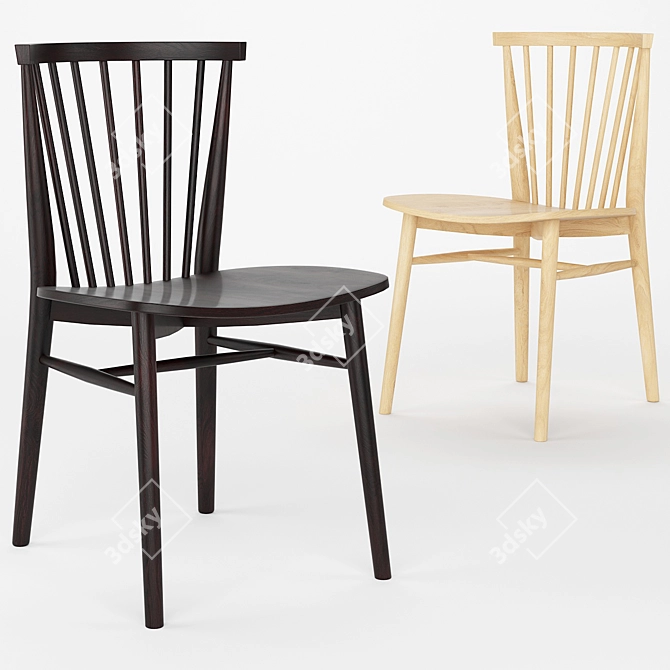 Remnick Chair: Vintage-Inspired Elegance 3D model image 1