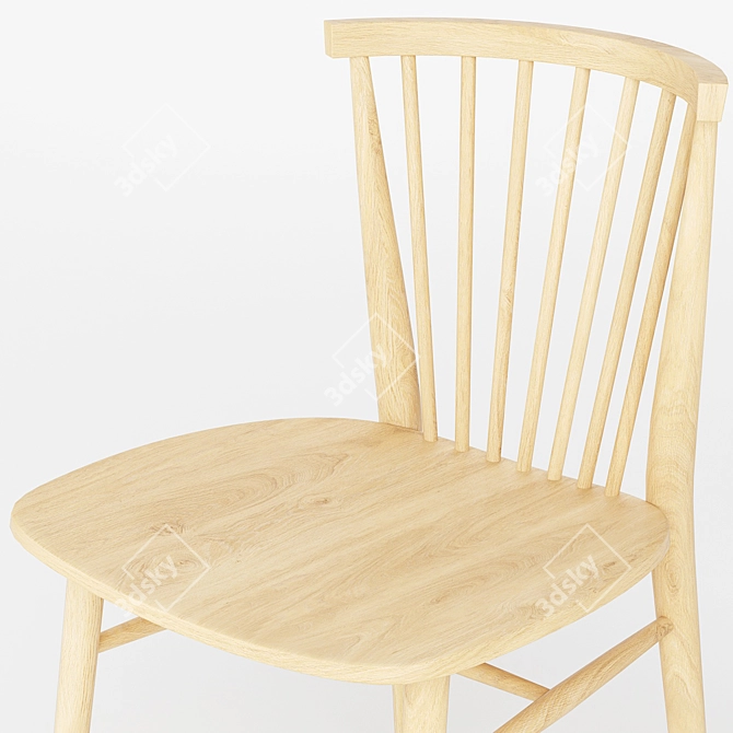 Remnick Chair: Vintage-Inspired Elegance 3D model image 2