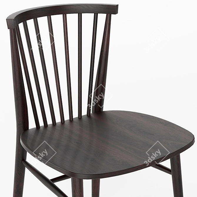 Remnick Chair: Vintage-Inspired Elegance 3D model image 3