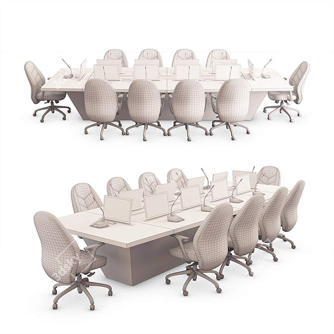 Modern Conference Set with Real 3D Design 3D model image 5