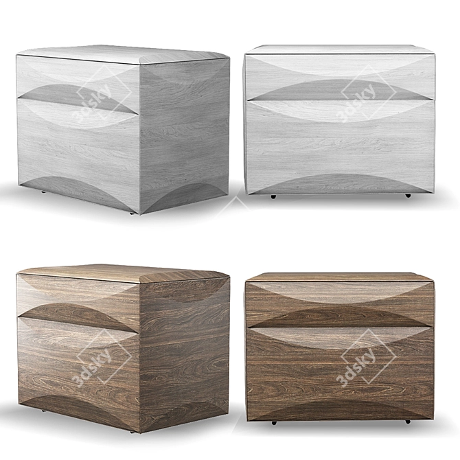 Elegant Bedside Table by Gruppo Tomasella 3D model image 1