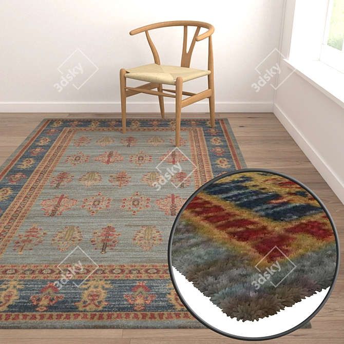 Versatile Set of High-Quality Carpets 3D model image 5