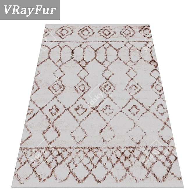 Luxurious 3-Piece Carpets Set 3D model image 2