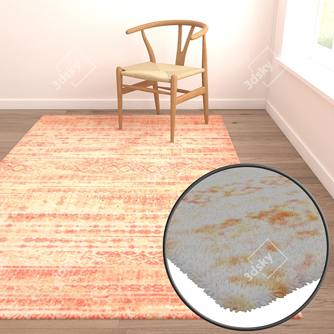 Luxury Carpets Set 1773 - High-Quality Textures! 3D model image 5