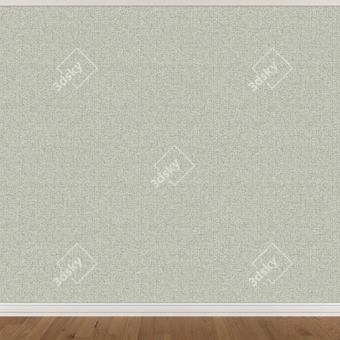 Seamless Wallpaper Set: 3 Colors 3D model image 4