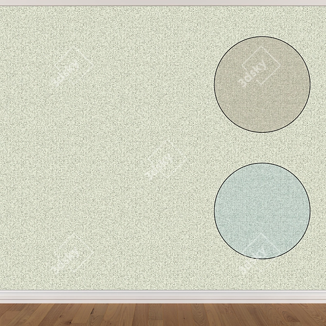 Seamless Wallpaper Set - 3 Colors 3D model image 1