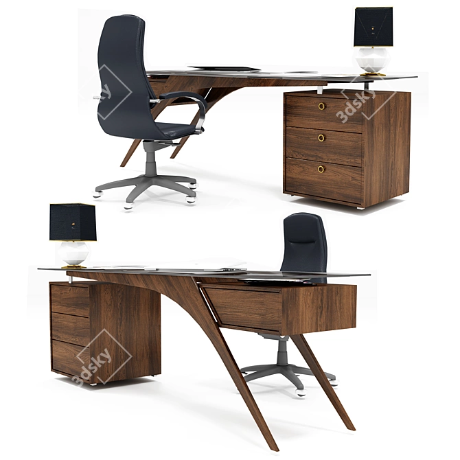Modern Home and Office Table 3D model image 2