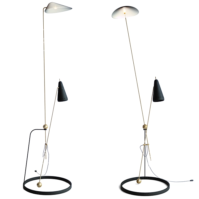 Pierre Guariche Floorlamp 3D model image 1