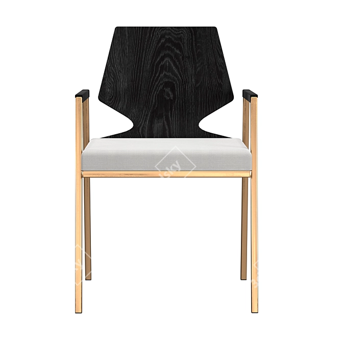 Gong Scandinavian Armchair 3D model image 2