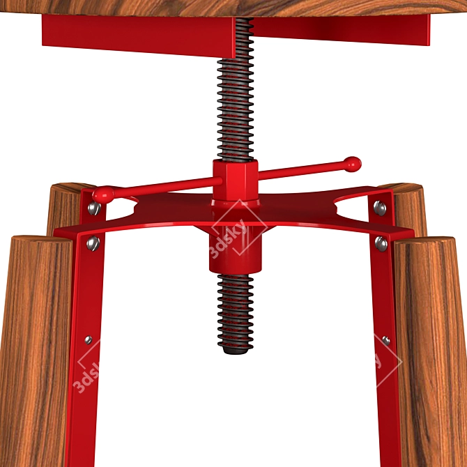 Modern Industrial Yun Bar Stools 3D model image 3