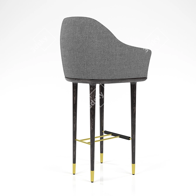 Stellar Luna Bar Chair: Sleek and Stylish 3D model image 4