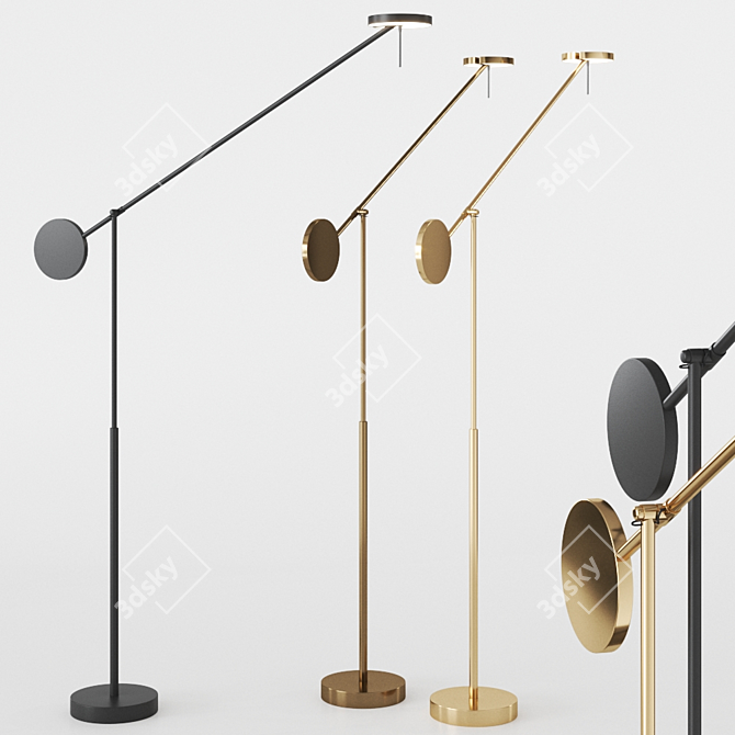 Sleek Invisible Floor Lamp by GROK 3D model image 1