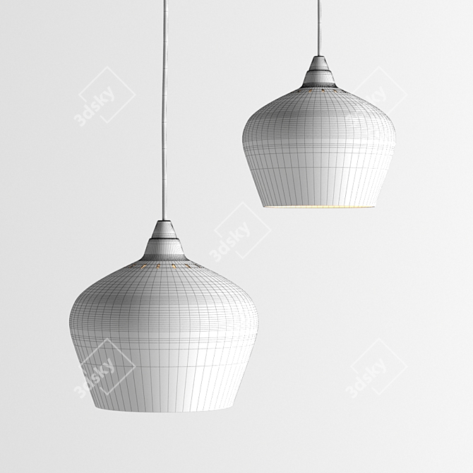 Stylish Metal Pendant: COHEN 3D model image 5