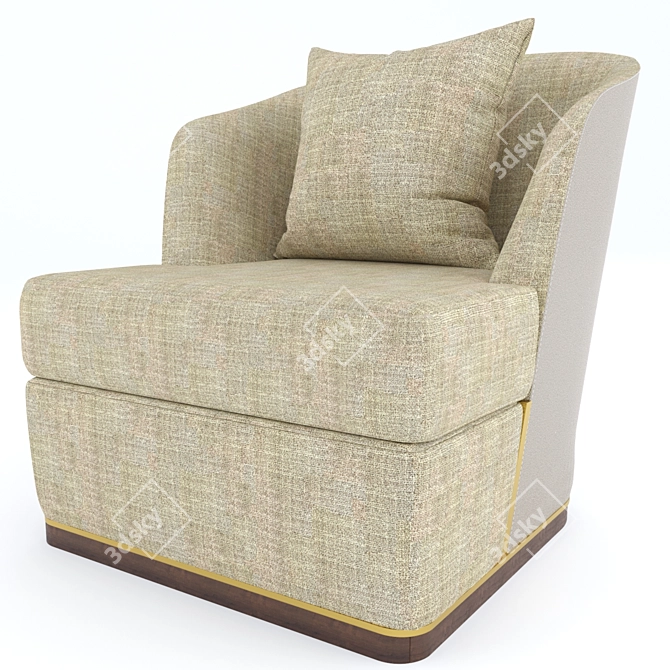 Michael Aster Accent Chair 3D model image 4