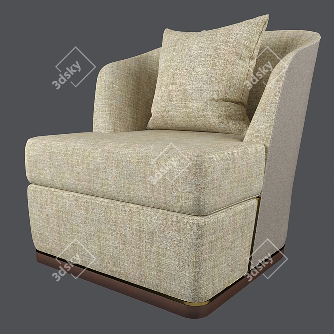 Michael Aster Accent Chair 3D model image 5