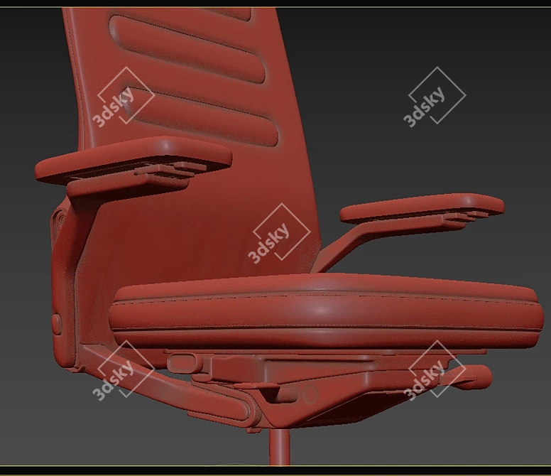 Modern Ergonomic Vitra VC5 Office Chair 3D model image 3