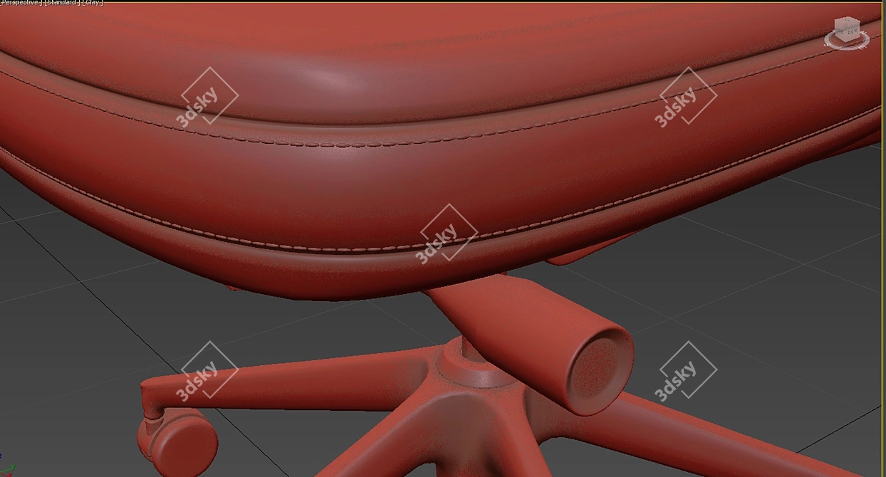 Modern Ergonomic Vitra VC5 Office Chair 3D model image 4