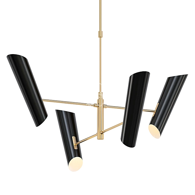 Elegant Franca Pivoting Chandelier 3D model image 1