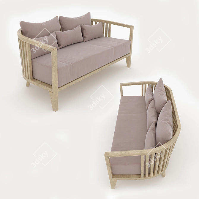 Goba Sofa: Stylish & Versatile Design 3D model image 4