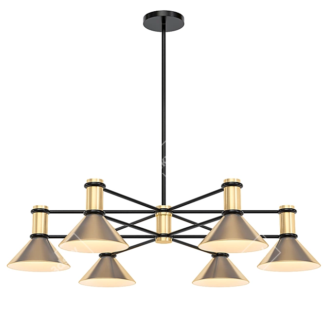 Elegant Rustic Laramie Chandelier 3D model image 1