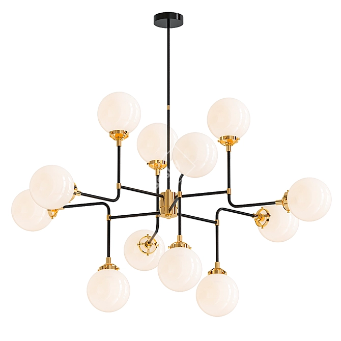 Mid Century Parlor Chandelier 3D model image 1